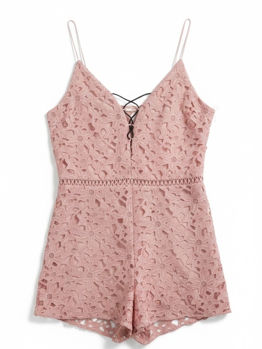 Kendall & Kylie Blush Pink Lace Romper
